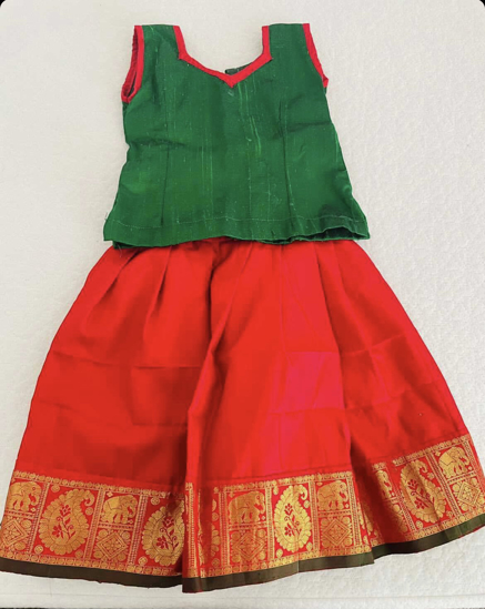 pattu langa blouse for kids