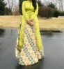 Picture of Parrot Green Dress with Skirt