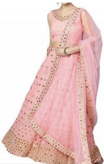 Picture of Baby pink lehenga