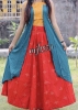 Picture of 3 pc long shrug crop top skirt