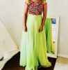 Picture of Neon Greenish Yellow Long Frock