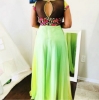 Picture of Neon Greenish Yellow Long Frock