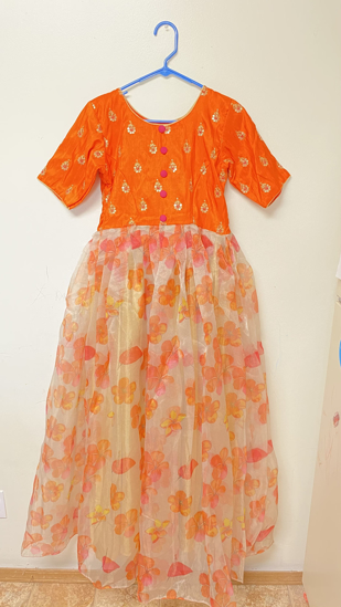 Picture of Organza Floral Long Frock