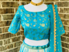 Picture of Brand New Sky Blue Silk Lehenga with Duppatta