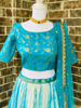 Picture of Brand New Sky Blue Silk Lehenga with Duppatta