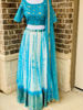 Picture of Brand New Sky Blue Silk Lehenga with Duppatta