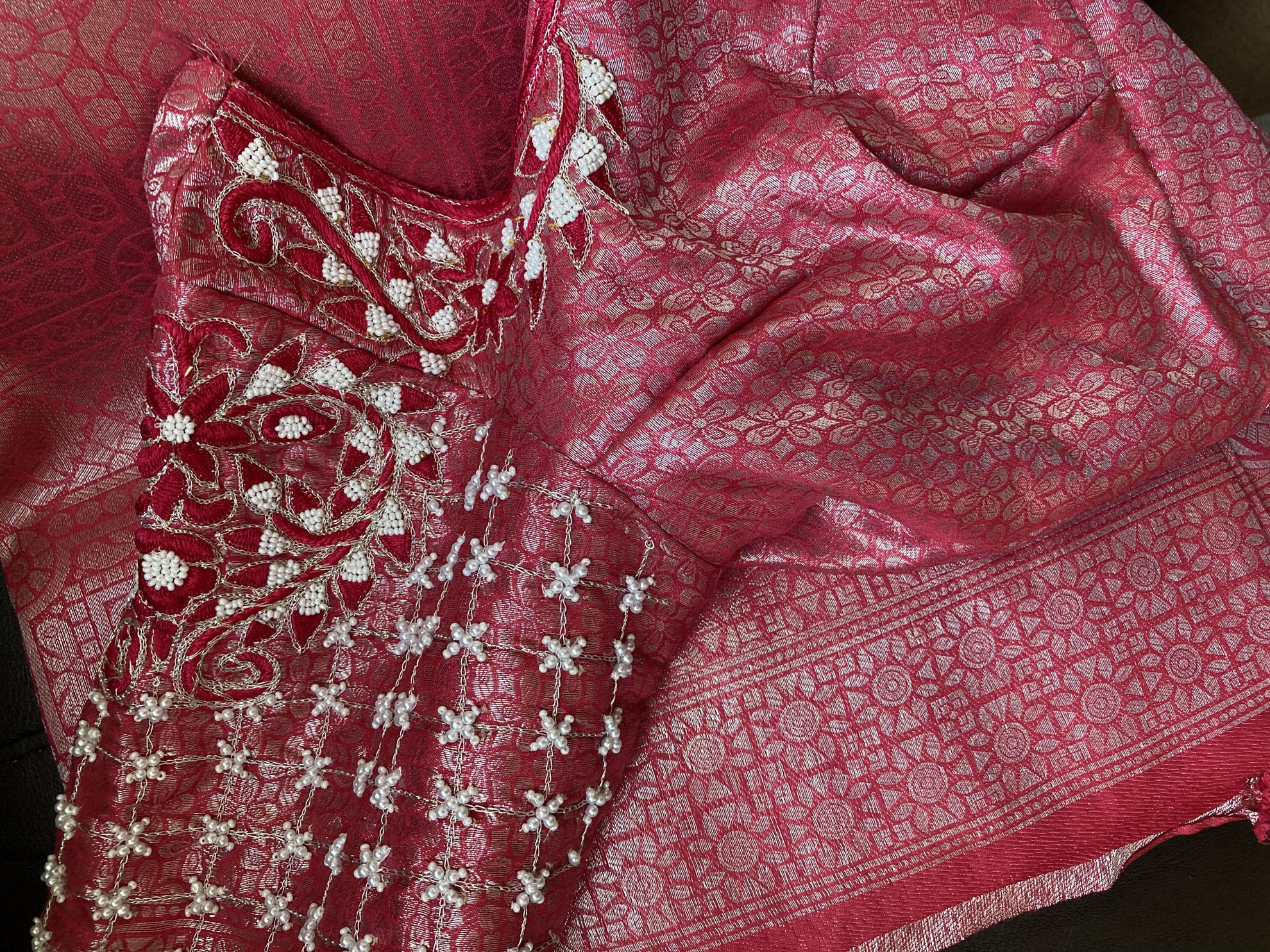 PunarviAuthentic|PreLoved|SustainableSelf design baby pink saree with ...