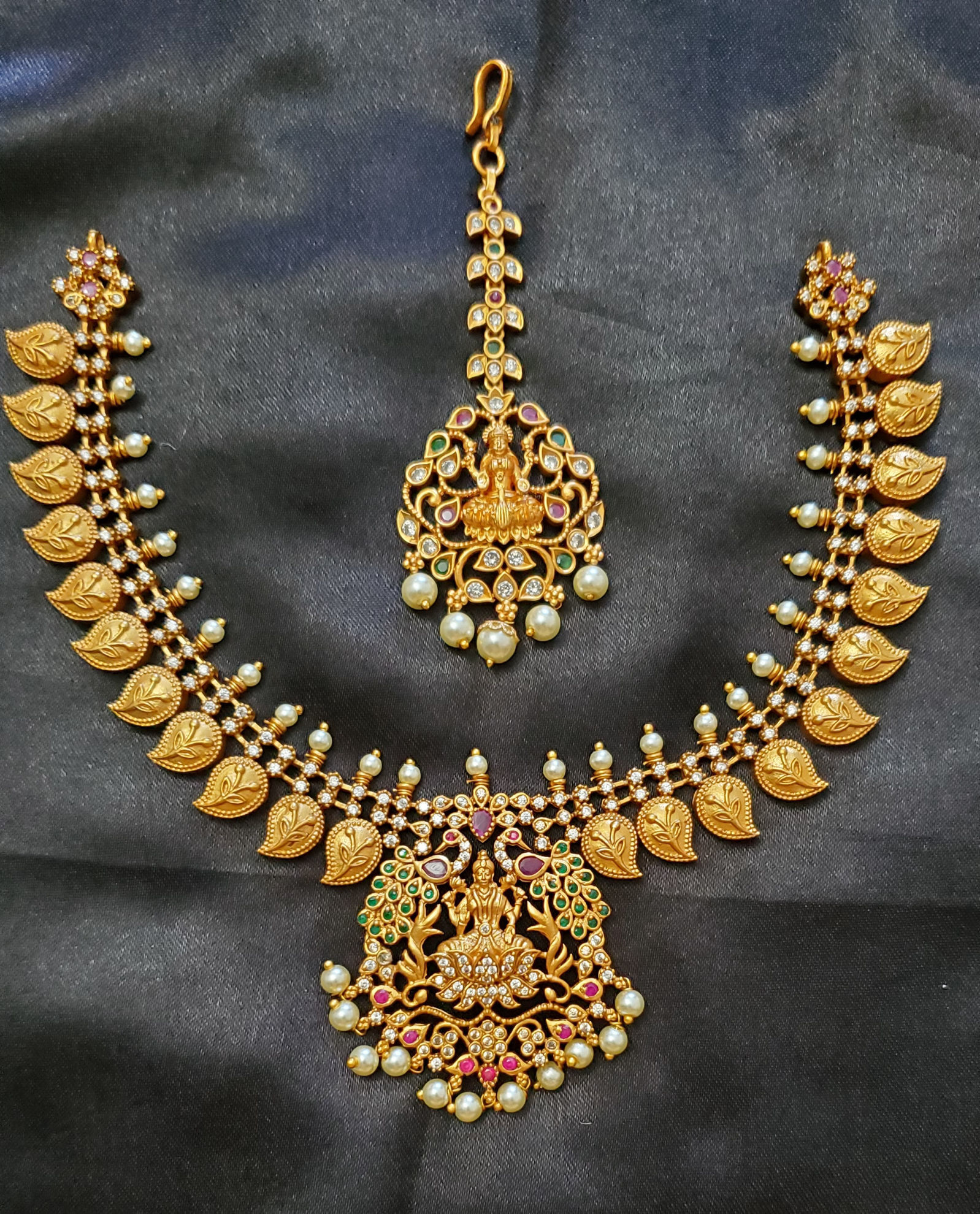 PunarviAuthentic|PreLoved|SustainableLakshmi Manga neckpiece with ...