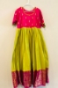 Picture of Brand New Raw Silk floor Length Frock With Contrast Border