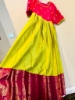 Picture of Brand New Raw Silk floor Length Frock With Contrast Border