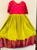 Picture of Brand New Raw Silk floor Length Frock With Contrast Border