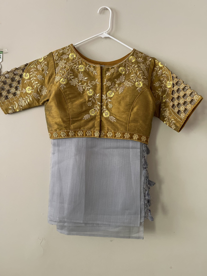 Silver tissue blouse