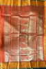 Picture of semi pattu Saree with simple piping blouse