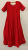 Picture of New red georgette chickenkari long frock …