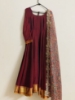 Picture of Narayanpet long dress with Kalamkari Dupatta