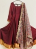 Picture of Narayanpet long dress with Kalamkari Dupatta