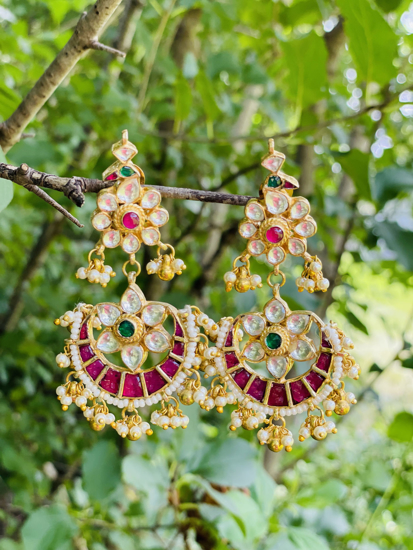 Picture of Pink peacock earrings