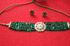 Picture of Brand new Emerald beads  choker with earrings