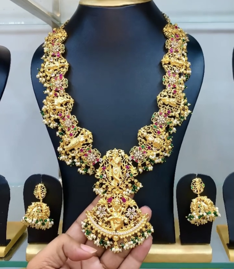 Picture of New Dasavatharam set with butta earrings