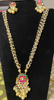 Picture of Medium length pachi Kundan set with peral chain