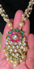 Picture of Medium length pachi Kundan set with peral chain