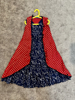 Picture of 4-6 Years- Red and Blue Gown and Floral Printed Dhoti, top