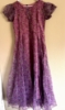 Picture of Beautiful purple organza long frock with cute puff sleeves