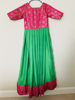 Picture of Parrot green and pink long frock