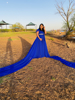 Picture of Designer 2 sided long tail maternity photoshoot long frock