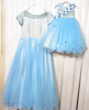 Picture of Beautiful Designer Mom and Baby(1-2) combo long frocks