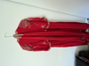 Picture of Beautiful  hand work Indowestern Red dress with work on dupatta and golden tassels