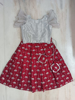 Picture of Elephant embroidery Skirt with Sequin crop top 2-3Y