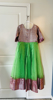 Picture of Brand new  light green foil mirror long gown with ruffle hands