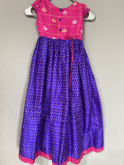 Picture of Girls pure ikkat long frock 4-5Y