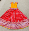 Picture of Red Pattu Langa with Work Blouse 10-12Y