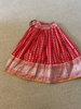 Picture of Red Pattu Langa with Work Blouse 10-12Y