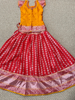 Picture of Red Pattu Langa with Work Blouse 10-12Y