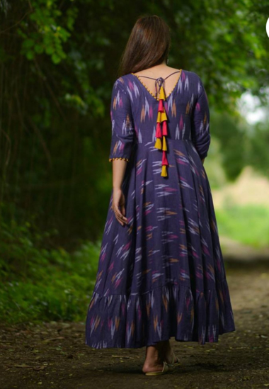 Picture of Long Ikkat Cotton Dress