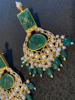 Picture of Brand New- Carved stones Chandbalis Earrings