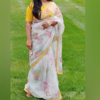 Picture of Floral Organza Saree with Brocade Blouse