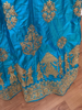 Picture of Turquoise Green Lehenga with pink Dupatta for Garba/ wedding