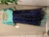 Picture of Beautiful mint green and navy blue bandini with yoke mirror  work