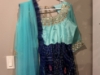 Picture of Beautiful mint green and navy blue bandini with yoke mirror  work