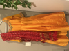 Picture of Beautiful mustard yellow , neck maggam  work long dress
