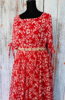 Picture of New tomato red floral long dress