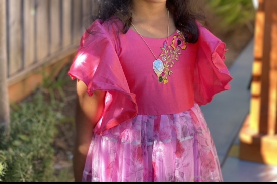 Organza layered Frock for Girls main image 1