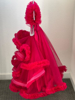 Picture of Reddish Pink Frilled Fluffy Gown 2-3y