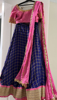 Picture of Blue and pink half saree