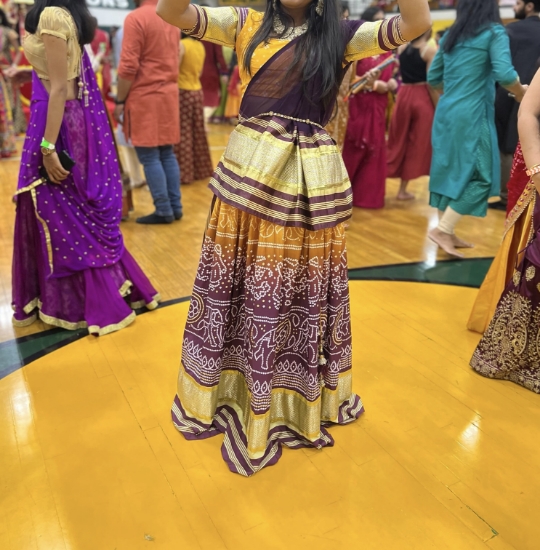 Picture of Gaji silk Bandhani Lehenga