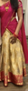 Picture of Gorgeous Cream and Pink Organza Lehenga with beautiful dupatta